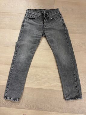 Levis 501 Grey Slim Jeans - Classic Grey Denim women’s 28w 30 L
